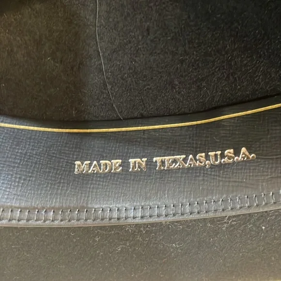 Stallion by Stetson Black Wool Cowboy Hat Unisex Size 7 - Picture 9 of 10